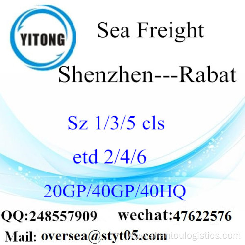 Shenzhen Port Sea Freight Shipping To Rabat